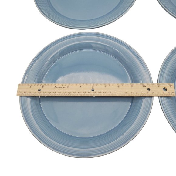 VTG Nancy Calhoun Serving Platter Plates Light Blue‎ 12” Set of 4 - Picture 6 of 8